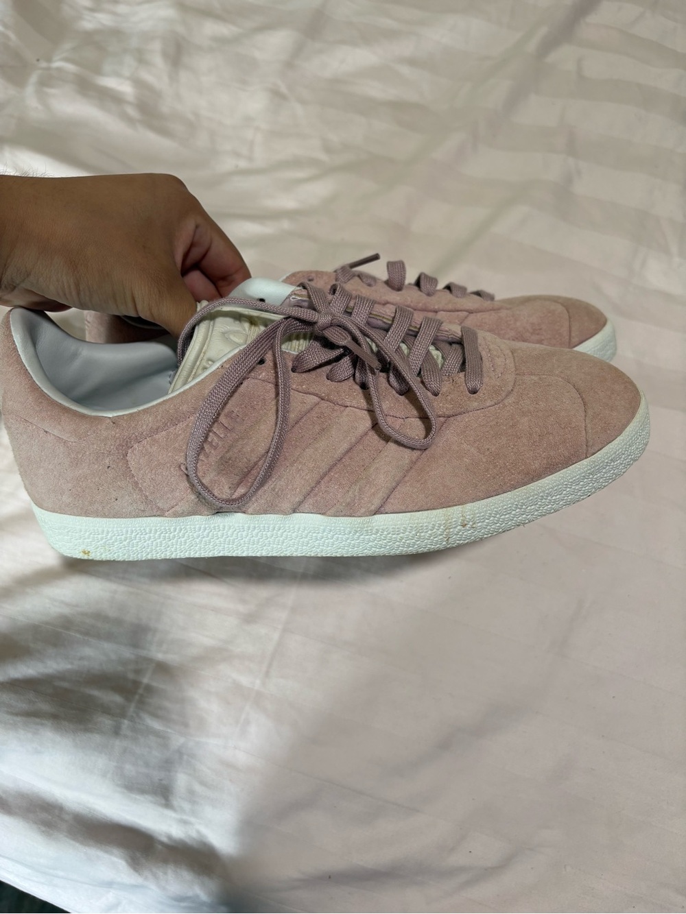 adidas Pink Suede Low-Top Sneakers